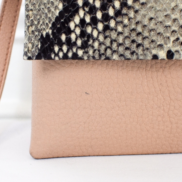 Ted Baker Alani Pink Leather Snakeskin Embossed Shoulder Bag Crossbody - Picture 12 of 14